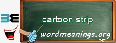 WordMeaning blackboard for cartoon strip